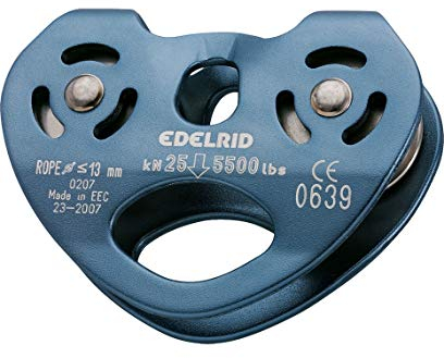 Edelrid Seilrolle Rail double pulley, titan, One Size, 717910000730