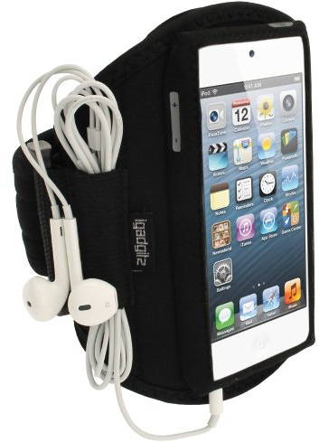 iGadgitz U1993 Brazalete Deporte Funda Adecuado para Apple iPod Touch 5th 6th 7th Gen - Negro