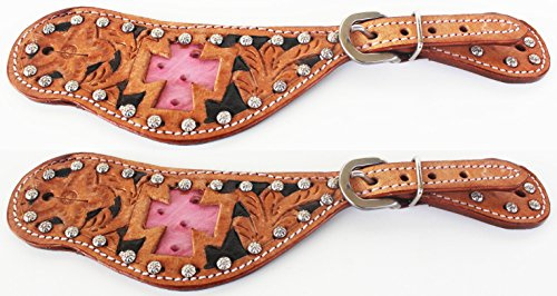 CHALLENGER Horse Western Riding Cowboy Boots Leather Spur Straps Tack 7413