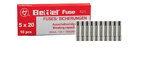 10er Päckchen Keramik Sicherungen 1A flink 5x20mm