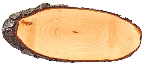 Bütic GmbH Rindenbrett lackiert oval - Rindenscheibe Baumscheibe Wurstbrett Käsebrett, Brettgröße:ca. 80 x 28 cm