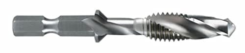 RUKO HSS Kombi-Maschinengewindebohrer M5, Bit-Schaft, R270016 | Kernlochbohren, Gewindeschneiden und Entgraten ohne Werkzeugwechsel; 0,8-mm-Steigung, 4,2-mm-Kernloch, 57 mm lang.