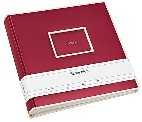 Semikolon - Jumbo Photo Album with 100 Cream Pages, Burgundy