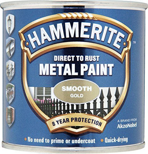Hammerite Metal Paint Smooth 250ml Gold (662558)