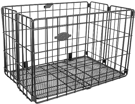 Sunlite Mesh Bottom Rear Folding Bicycle Basket, Black