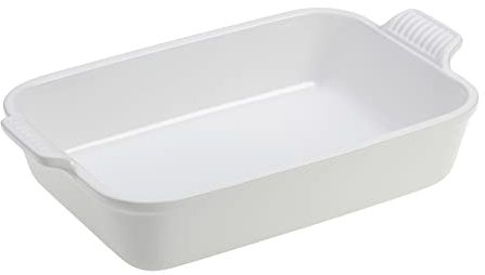 Le Creuset Stoneware Heritage Rectangular Dish, 4 qt. (12 x 9), White