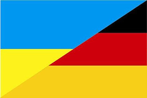 U24 Aufkleber Ukraine-Deutschland Flagge Fahne 15 x 10 cm Autoaufkleber Sticker