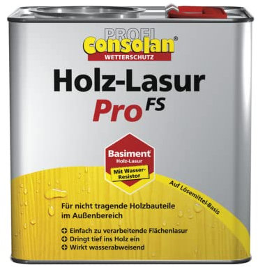 Consolan Holz Lasur Pro FS, 2,5 Liter in Nussbaum