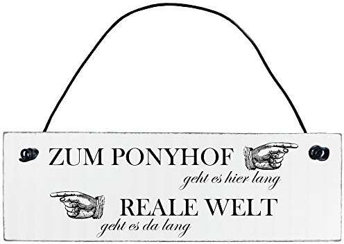 Anika Hermsen-Grallert, HomeYourself Shabby Chic Vintage Schild Zum Ponyhof Dekoschild Türschild