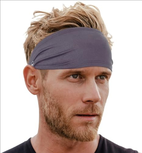 Tough Headwear Cinta Pelo Deporte Hombre - Cinta de Pelo Hombre Sudor para Running Fútbol Ciclismo Gym Tenis - Transpirable y Absorbente - Diadema Deportiva Compatible con Casco