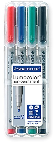 Staedtler 315 WP4 - Folienschreiber Nonpermanent M 4er