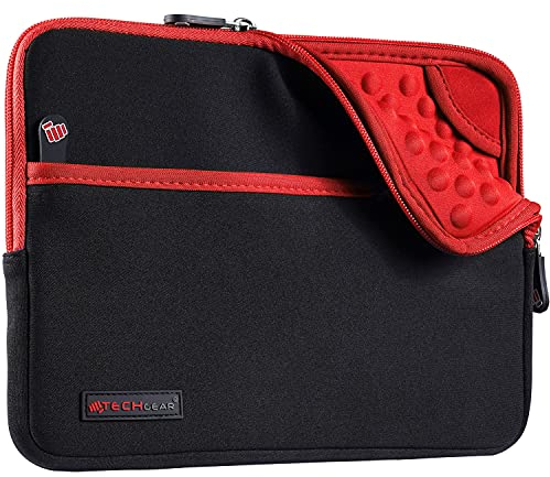 TECHGEAR Pro Sleeve 9-11 Neoprene Zipped Pocket Anti-Shock Sleeve Pouch Case for 11 iPad Pro/Air, iPad 10.9 10.2, Air 5 4, Samsung Tab A9+ 11,Tab S6 Lite S8 S9, Lenovo Tab M10, Surface Go etc