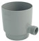 Marley Regensammler für Fallrohr mit Überlaufstop DN 75mm Regenrohr Fallrohrfilter grau