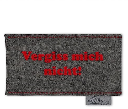 Pillenetui tabletten organizer für antibabypille mit Aufschrift Vergiss mich nicht aus 100% Wollfilz