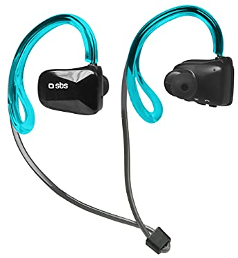 Écouteurs sans fil SBS résistants à l'eau IPX4 avec double microphone intégré, boutons de réponse/fin d'appel, contrôle du volume, gestion des pistes musicales, noir/bleu