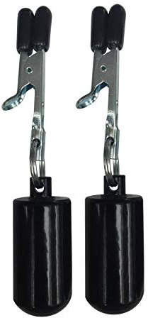 100g Nippel Gewicht Bondage Nippelklammern Alligator Nippelklemmen mit 100 Gramm Gewicht - Nippel Brust Klammern Klemmen mit Gewichten Schwarz