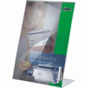Sigel 5 x Tischaufsteller A4 schräg glasklar VE=1 Stück