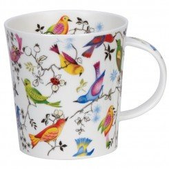 Dunoon Porzellanbecher Lomond - Paradise Bereich mit bunten Vögeln design