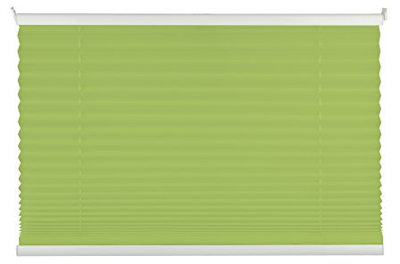 mydeco Pink, Blau, Grün Plissee Klemmfix Rollo ohne bohren | Grün 75x130 cm Blickdicht Jalousie Sonnenschutzrollo - Fenster / Türen inkl. Klemmträger