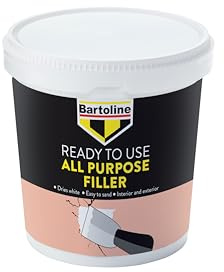 Bartoline Ready Mixed All Purpose Filler 1kg – Quick-Drying Interior & Exterior Wall Repair Compound for Plaster, Wood, Brick, Stone – Smooth White Finish, Easy to Sand & Paint