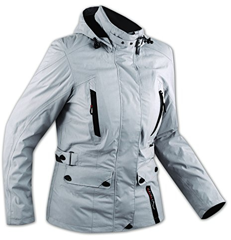 A-Pro Chaqueta para mujer Ciudad Motocicleta Scooter Impermeable Protectores Muetze Gris XL