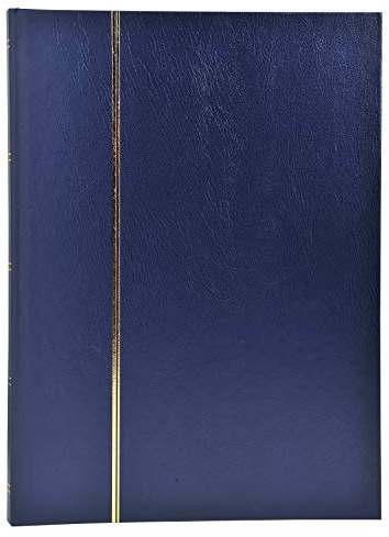 Exacompta Álbum de sellos clásico grande, 48 páginas, azul, 22,5 x 30,5 cm