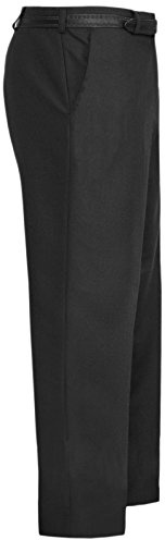 MyShoeStore Mens Formal Trousers Casual Business Office Smart Dress Pants Straight Leg Flat Front Everpress Pockets Waist Size 30 Inch to 50 Inches(Black, 44/31)