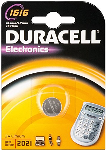 Duracell – Lote de 5 pilas botón litio Electronics CR1616 Blister de 1