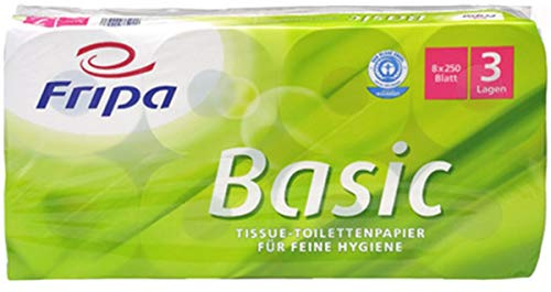Fripa 1510805 Papel Higiénico Basic, de 2 capas, color blanco