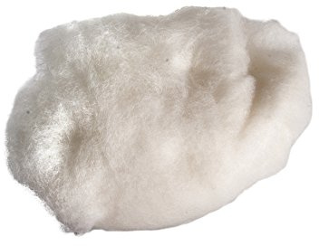 Rayher 5361002 Reine Schurwolle, Vlies, Beutel 50 g, weiß