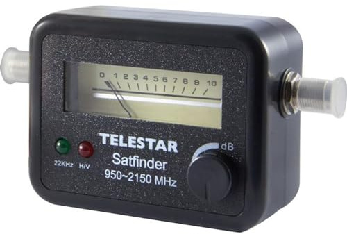 TELESTAR Satfinder mit Analog-Anzeige – Satelliten-Finder | Schnelle und präzise Ausrichtung der Satschüssel, Empfindlichkeitsregler, Akustiksignal