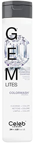 Celeb Luxury Gem Lites Colorwash, Professional Semi-Permanent Hair Color Depositing Shampoo, Flawless Diamond, 8.25 Fl Oz (Pack of 1)