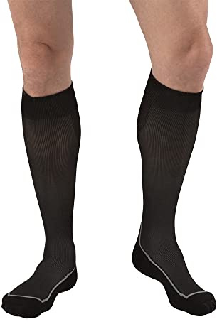 JOBST Sport Laufstrümpfe - Sportkompression für Damen und Herren - hilft, die Durchblutung zu verbessern - weich, leicht und atmungsaktiv, Cool Black, M