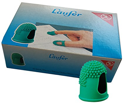 Läufer 77511 Blattwender Größe 5, Ø 22 mm, grün, Latex-frei, mit feinen Gumminoppen, Schachtel mit 10 Stück