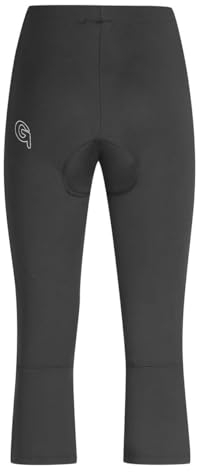 Gonso Jane, Damen Fahrradhose 3/4, Radtight mit Dry Up Air Sitzpolster, Hohe Bewegungselastizität und Komfortbund, Enganliegende Passform, Schwarz, Gr. 48