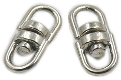 Fujiyuan 200 Stück 13 x 6 mm 1/2 Zoll x 1/4 Zoll Drehgelenk-Schlüsselring-Verbinder, doppelendiger Verschluss, Clip 360 Grad