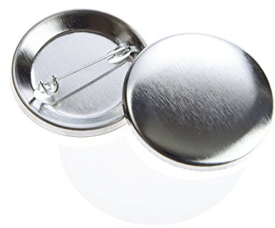 Buttonrohlinge 37mm (100 Stück) mit Sicherheitsnadel für USA Buttonmaschine