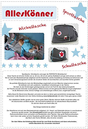 Farbenmix Alleskönner Schnittmuster Tasche zum Selbstnähen, Wickeltasche, Sporttasche, Weekender ... alles möglich