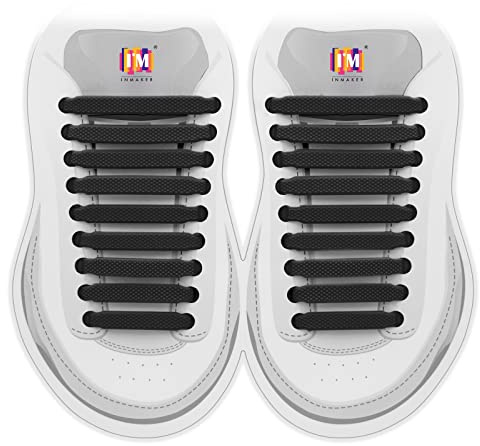 INMAKER Silikon Schnürsenkel Ohne Binden | Elastische Gummi schuhbänder für Sportschuhe und Laufschuhe