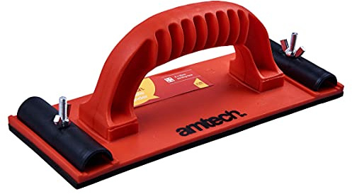 Amtech – Flexible Sander, Contoured Plastic Body, Compact and Ergonomic for Detailed Finishing Work, Ideal for Corners and Edges