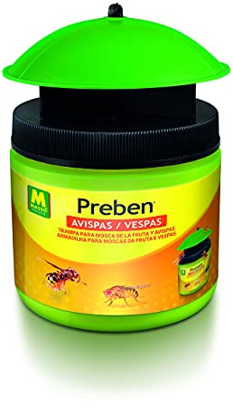 Preben 231402 - Trampa Mosca de la Fruta y Avispas, 13.2 x 10.5 x 12.8 cm, Color Amarillo