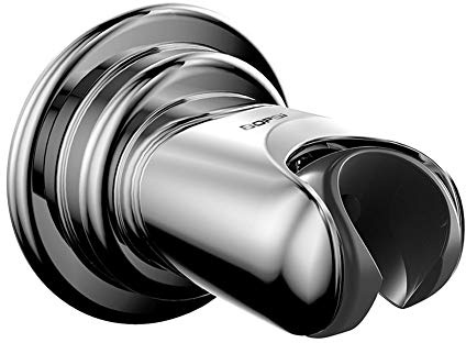 BOPai Suction Cup Shower Head Holder for Handheld Shower – No Drill, for Smooth Surfaces Only, Adjustable 20°, Chrome