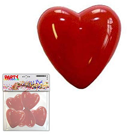 PARTY DISCOUNT ® Blinkherz, rot, 5 Stück