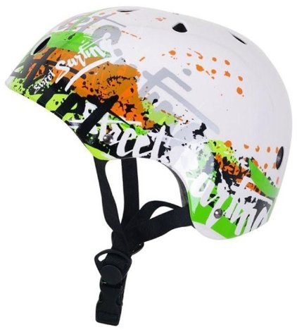 Streetsurfing Kinder Skate Helm & Protektoren Set The Wave, Graphitti