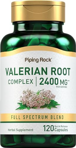 Piping Rock Valerian Root Capsules | 120 Count | Extract Supplement | Herbal Blend | Non-GMO, Gluten Free Complex
