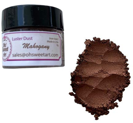 MAHOGANY LUSTER DUST (4 grams container) By Oh! Sweet Art Corp