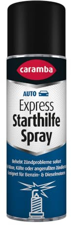 Caramba Express Starthilfe Spray, Behebt Zündprobleme bei Diesel- und Benzinmotoren, für Fahrzeugstarts bei Nässe und Kälte, Auto-Kaltstart, 300 ml