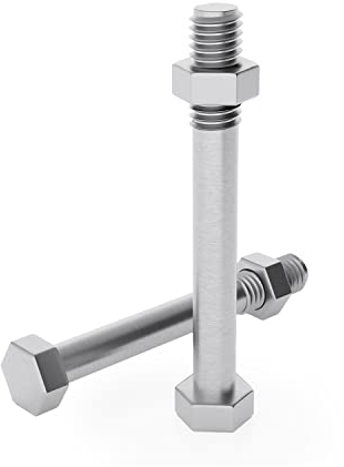 Sechskantschrauben M10 x 140mm inkl. Muttern, 10er Pack DIN 601 verzinkt - Schrauben Set, Legierter Stahl, Geräteschrauben, Schlossschrauben, Maschinenschrauben, Teilgewinde für Pfostenträger, Holzbau