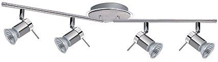 Aries 4 LED Bathroom Spot Light Bar Fitting 7444CC-LED Chrome Satin Silver