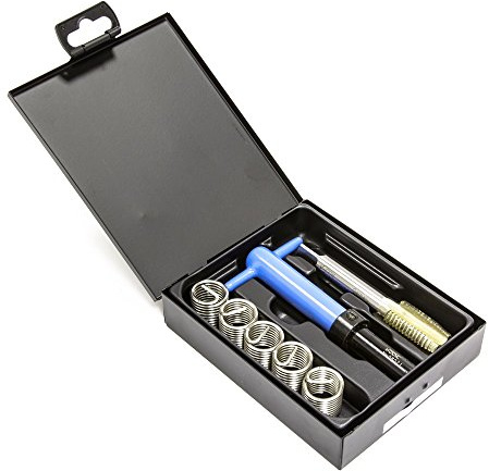V-Coil Gewinde Reparatur Set | Gewinde Reparatursatz Kit | Gewinde-Reparatur von beschädigten oder abgenutzten Gewinden | Mit Kunststoff-Kassette